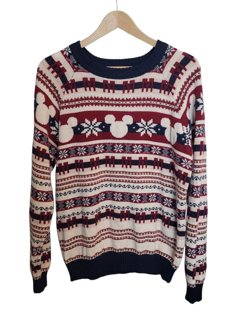 Disney Tokyo Resort Mickey Mouse Wool Sweater Fair Isle Holiday